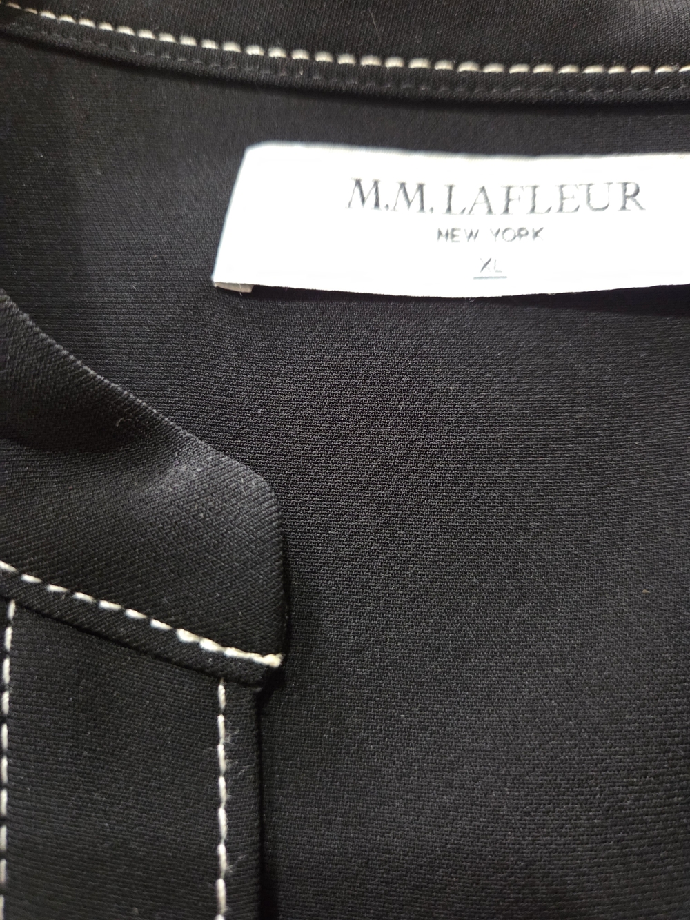 MM LaFleur Black Midi Dress with Contrast Stitching - XL - Picture 14 of 14